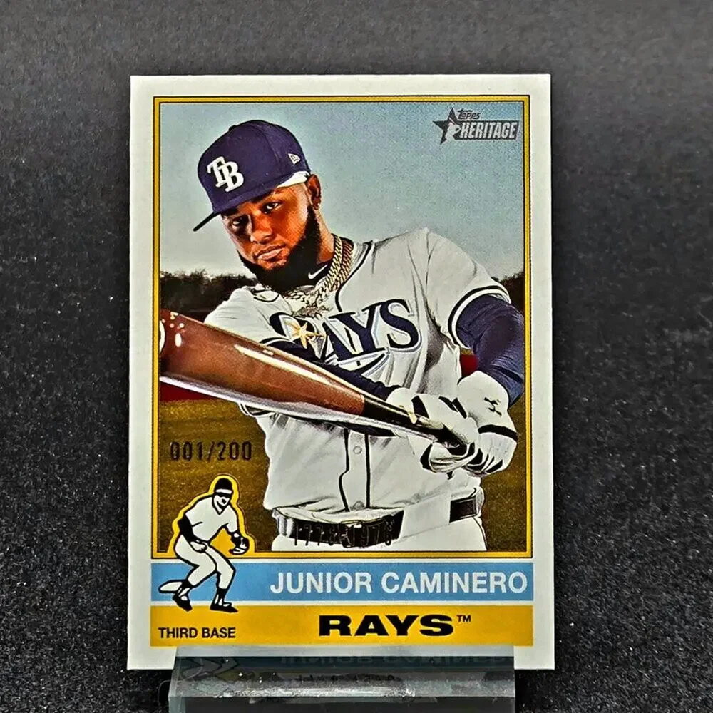 2025 Junior Caminero 001/200 Bicentennial Bookend Topps Heritage SSP